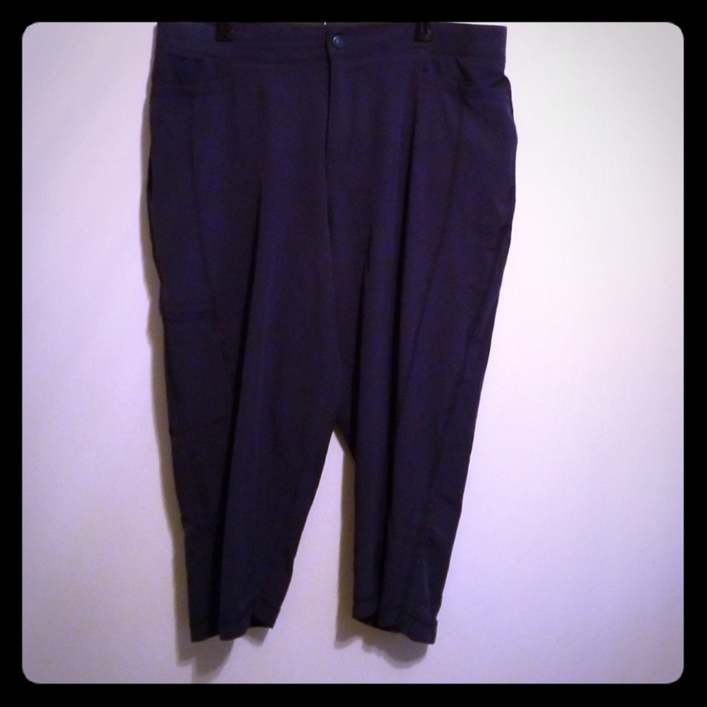 Navy dri fit stretchy capris